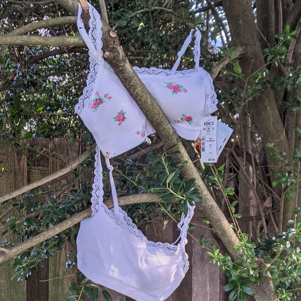 Girls Floral Training Bra Bundle